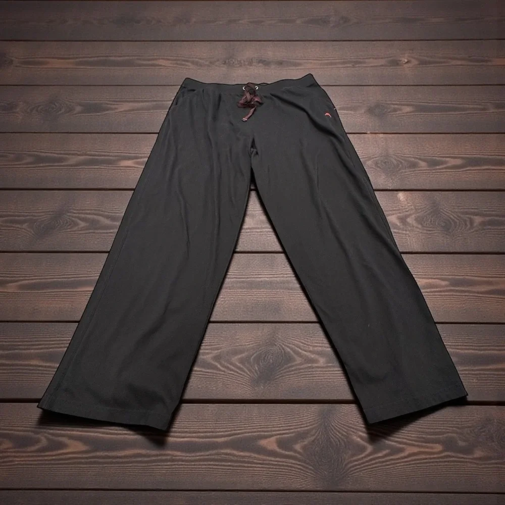 Tommy Bahama Mens XL Lounge Pants EG Black Cotton Polyester Drawstring Pockets